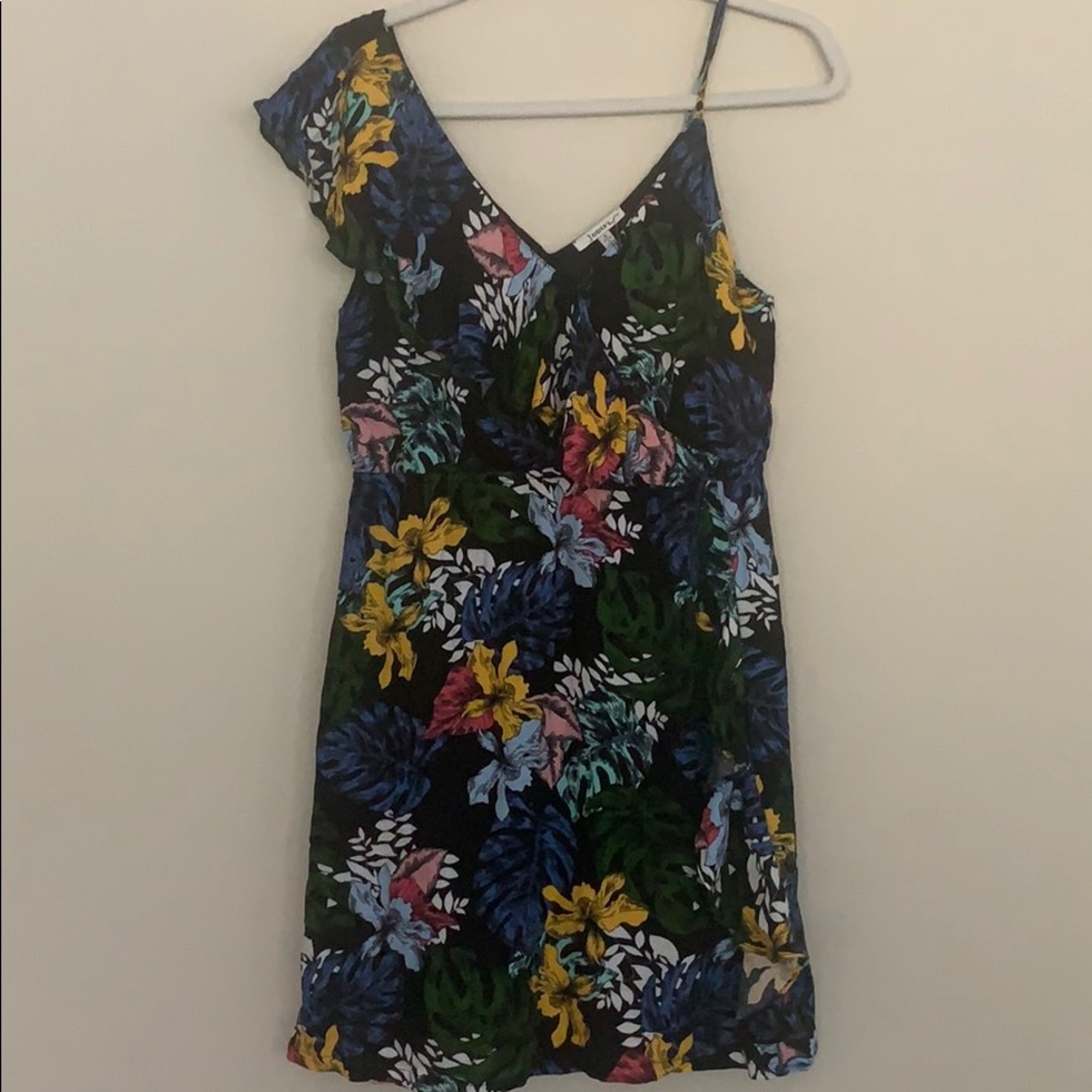 Floral Faux Wrap Dress